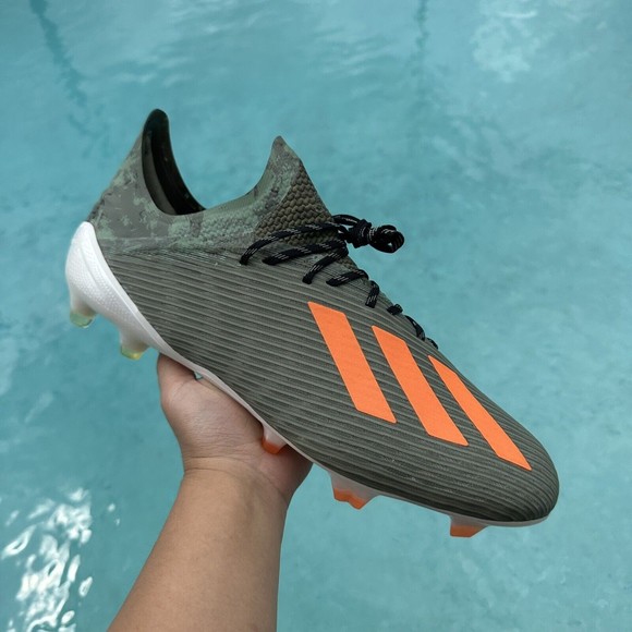 MEN'S Adidas X 19.1 FG Soccer Cleats Shoes Legacy Green Orange EF8296 Size 13 - Picture 5 of 9